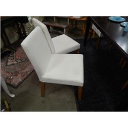DINING CHAIRS - UPHOLSTERED WHITE - 6 TTL