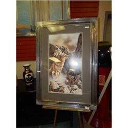 FRAMED LIMITED EDITION PRINT - FOWL PLAY - JUDY LARSON - GALLERY ESTIMATE - $725