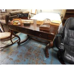 NEW - BUTLERS TABLE WITH 3 DRAWERS - 28" X 48" X 31" TALL.