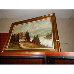 ORIGINAL OIL ON CANVAS PAINTING - SIGNED COOPER - WELL FRAMED - 42"X38" FRAMED