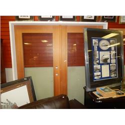 SET OF EXTERIOR FRENCH DOOR WITH FRAME - 73 X 80"