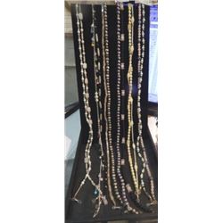 EYE GLASS CHAIN - GENUINE NATURAL GEMSTONES OR FRESH WATER PEARLS - EACH  APPROX 23" LONG  - GROUPED