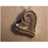 Image 1 : NECKLACE - WHITE DIAMOND CLUSTER HEART NECKLACE & CHAIN - STERLING SILVER SETTING - INCLUDING $725