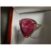 Image 3 : RING - HAND CRAFTED CUSTOM DESIGNED SOLITAIRE - PINK DRUZY SET IN STERLING SILVER - RETAIL~$275