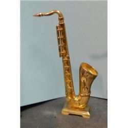 MINITURE BRASS SAXAPHONE - ~5" TALL