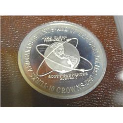 COIN - 1975 TURKS & CAICOS 10 CROWN COIN - PROOF COIN IN ORIGINAL PRESENTATION CASE & BOX