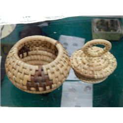 NATIVE CRAFTED BASKET WITH LID