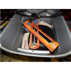 BIN OF TOOLS AND MISC