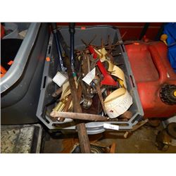 BIN OF TOOLS AND MISC