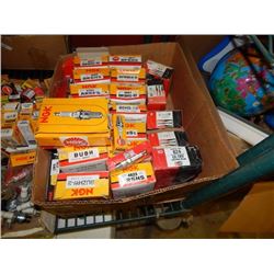 BOX OF ASSORTED NEW SPARK PLUGS