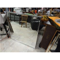 LARGE CHROME FRAMED MIRROR