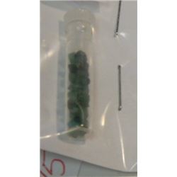 VILE OF ASSORTED EMERALDS