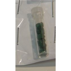 VILE OF ASSORTED EMERALDS