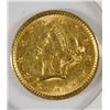 Image 1 : 1851 $1 GOLD LIBERTY DOLLAR AU