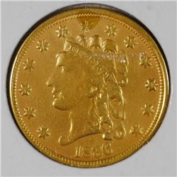 1836 $2.50 CLASSIC GOLD  VF-XF