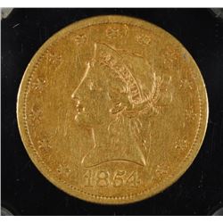 1854-S $10 GOLD LIBERTY  VF-XF RARE COIN!