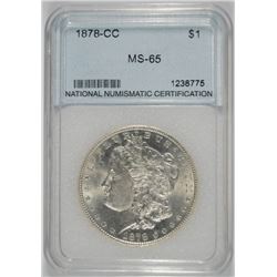 1878-CC MORGAN SILVER DOLLAR NNC GEM BU - SCARCE!