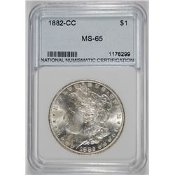 1882-CC MORGAN SILVER DOLLAR NNC GRADED GEM BU++