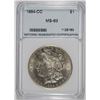 Image 1 : 1884-CC MORGAN SILVER DOLLAR NNC GRADED GEM BU+