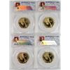 Image 2 : 4 COIN 2010 PRESIDENTIAL ONE DOLLAR SET ANACS MS 70!
