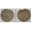 Image 1 : 2 PEACE SILVER DOLLARS; 1922 & 1923  NICE VF/XF