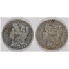 Image 1 : 2 MORGAN SILVER DOLLARS; 1892-S DAMAGED OBV & 1901-O FINE