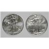Image 1 : 2 - AMERICAN SILVER EAGLE - 2009 & 2013 - BOTH BU