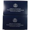 Image 5 : 2-2000 LIBRARY OF CONGRESS PROOF SILVER DOLLAR BOX/COA