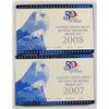 Image 1 : 2 - QUARTER PROOF SETS - 2007 & 2008, with BOX / COA