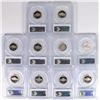 Image 2 : JEFFERSON NICKELS: LARGE LOT PCGS PR-69 DCAM