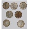 Image 1 : 7 WALKING LIBERTY HALVES MIXED DATES