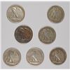 Image 2 : 7 WALKING LIBERTY HALVES MIXED DATES