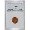 Image 1 : 1910 LINCOLN CENT GEM BU RED NNC GRADED