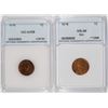 Image 1 : 2 - 1919 LINCOLN CENTS , 1-GEM BU RB & 1-SUPERB RED, NNC GRADED