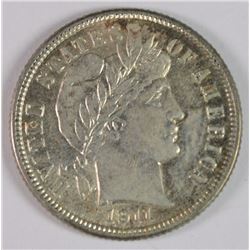 1911 BARBER DIME AU