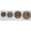 Image 2 : 1899 ENGLAND 4 PCS SILVER MAUNDY COIN SET, ORIGINAL BOX, SUPERB GEM UNC!
