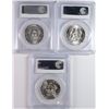 Image 2 : 3 - 1969 D  KENNEDY HALF DOLLARS - ALL PCGS, 2-MS64 & 1-MS65