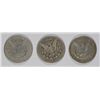 Image 2 : 3 MORGAN SILVER DOLLARS; 1921-S VF, 1879 GOOD, 1887-O AG