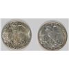 Image 2 : 2 WALKING LIBERTY HALF DOLLARS; 1946 & 1947 - NICE AU/BU