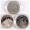Image 2 : ( 3 ) COMMEM HALF DOLLARS: 1893 COLUMBIA-AU, 1982 PROOF WASHINGTON &  86 LIBERTY