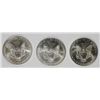 Image 2 : 1997, 1998 & 2001 BU AMERICAN SILVER EAGLES