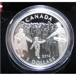 2014 Canada $3 Fine Silver Coin - "Wait For Me, Daddy" - By RCM