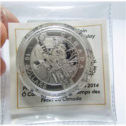 2014 Canada $10 Fine Silver Coin - Canadian Holiday Scene - By RCM
