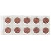 Image 2 : 1963 Canada 1-Cent BU Red Coin Sheet - 10 Coins