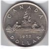 Image 1 : 1952 Canada ICCS Graded Silver $1 Dollar Coin - MS-60; SWL