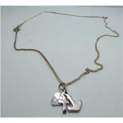 Sterling Silver Curb Chain & Faith, Hope & Charity Charm