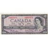 Image 1 : 1954 Bank Of Canada $10 Bank Note - Modified Portrait