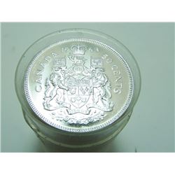 20 1963 Canada Silver 50-Cent Half Dollar BU Coins