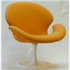 Snurrfåtölj, design Aage Egeris, model no. 263, Orkidée, orange, H 81, litet hål i tyget samt någ...