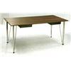 Skrivbord, palisander och stål, Arne Jacobsen för Fritz Hansen Danmark, H 71, skiva 80x152, färgd...